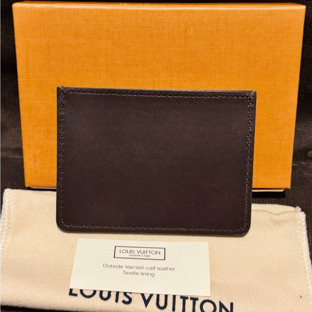 SALE- Louis Vuitton Leather Card Case - Picture 2 of 5